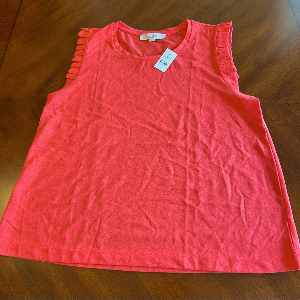 NWT Loft tank top. Coral.